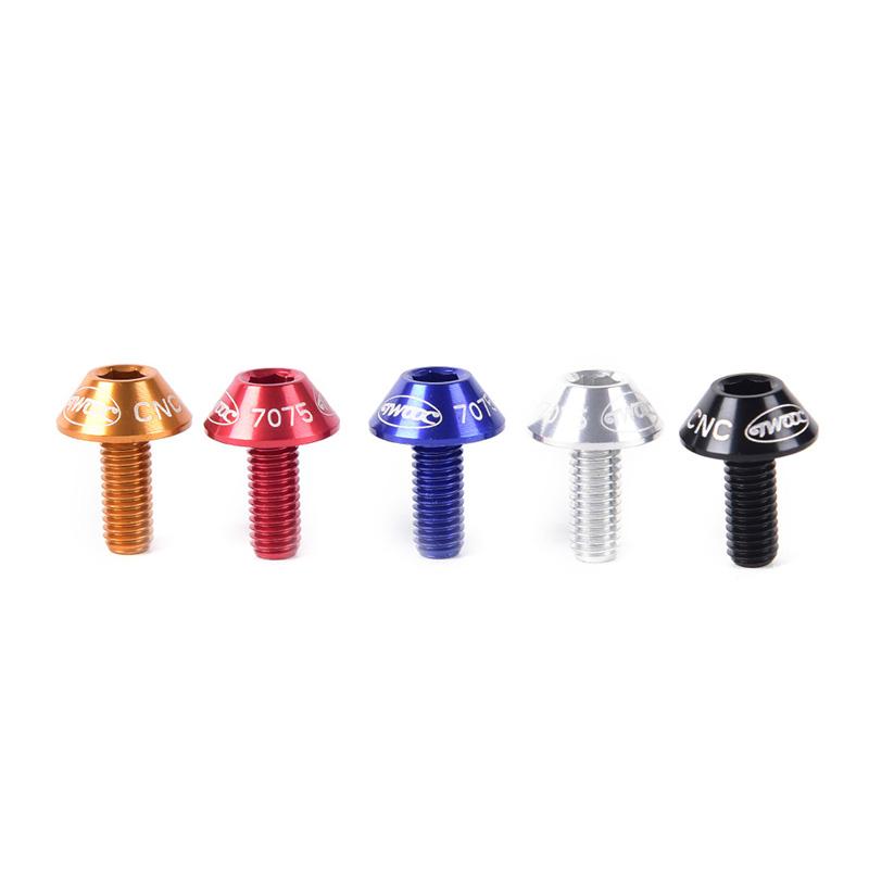 2pcs Bicycle Water Bottle Holder Mount Bolts M5*10mm aluminium alloy Screw