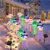 Solar Santa Claus Christmas Tree Elk 6 In 1 Lawn Lights Outdoor Garden Solar Lawn Lights For Lawn Yard Christmas Decorations