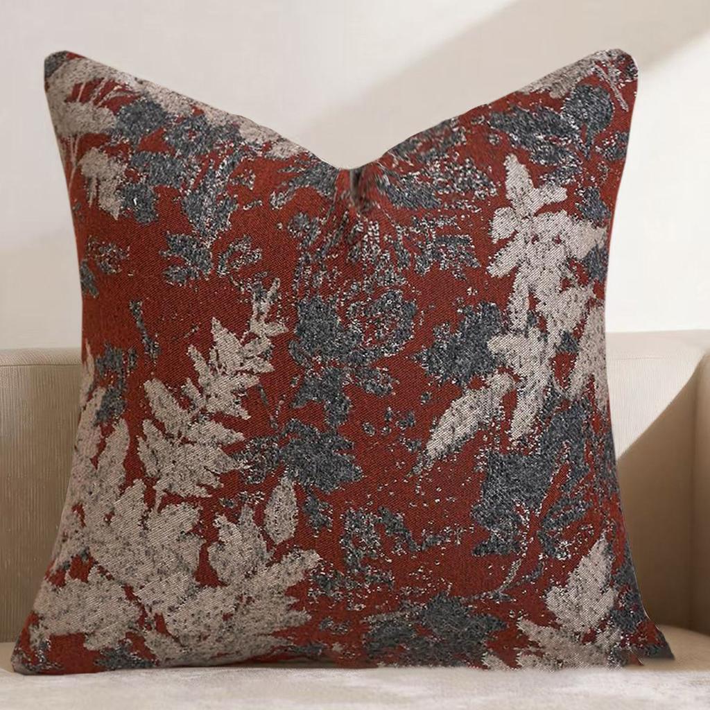 Decorative Throw Pillow Cases Vintage Leaves Cushion Case Retro Farmhouse Pillowcase for Sofa Couch Porch Home Living Room Decor