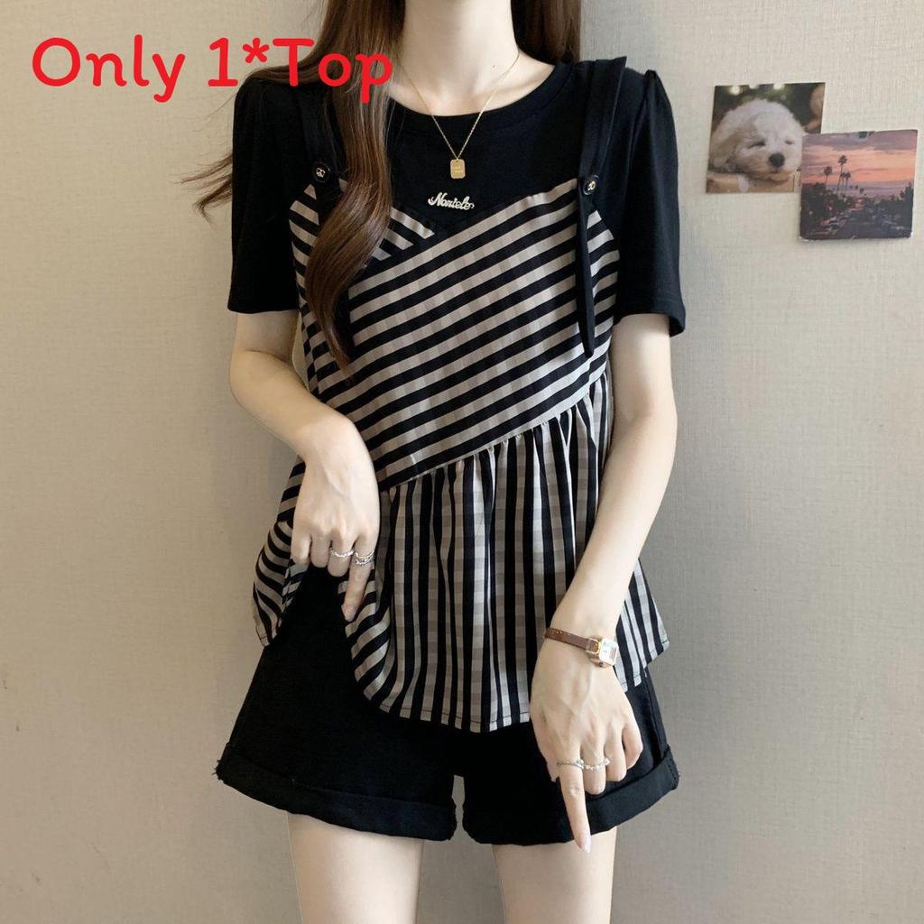 Basic T Shirt Women Summer Loose Fit Polyester Soft Casual Wear For Commuting