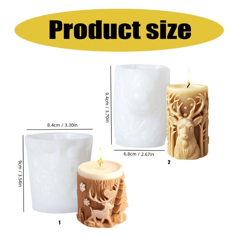 Christmas Themed Silicone Molds for Candle Christmas Decoration, Epoxy Resin, Home Decoration