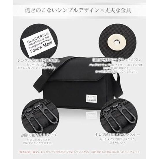 Luxiwear Large capacity shoulder bag men women crossbody lightweight suitable commuting business trips travel Ultra-lightweight 5 pocket storage