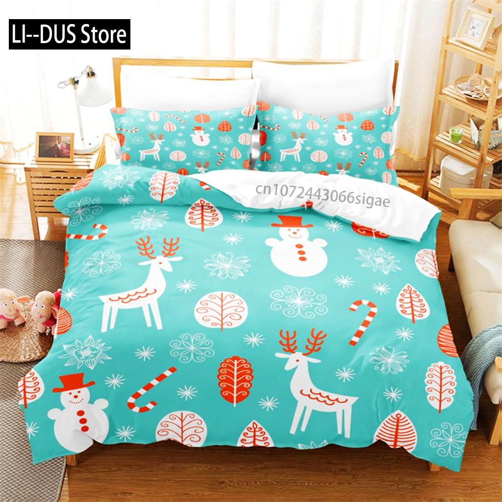 

Merry Christmas Bedding Set Duvet Cover Set 3d Bedding Digital Printing Queen Size Bedding Set Fashion Design EU single(135x200cm)