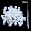 Nail Art Sponge Set with Grab Pen 100Pcs Lightweight DIY Gel Polish Glitter Ombre Applicator for Travel Manicure