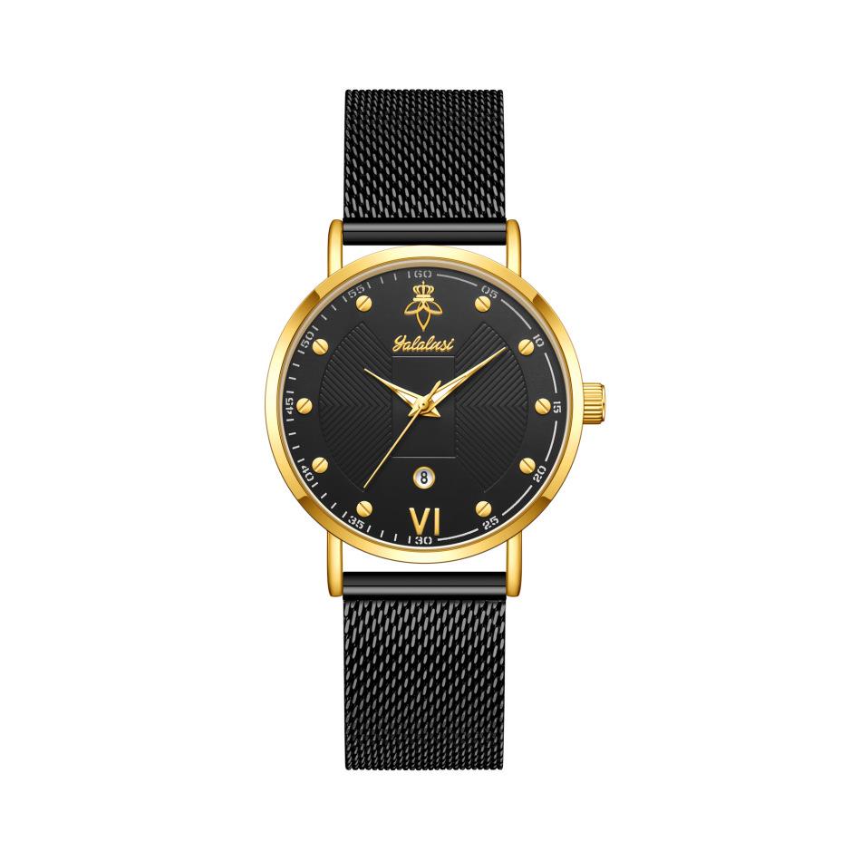 Yalalusi Luxury Dw Watch Mesh Strap Women'S Watch Couple Watch Calendar Quartz Watch Light Luxury Waterproof Ladies Watch