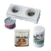 4 Pieces 1/12 Scale Miniature Cat Bowl Food Can Doll Accessories Decoration Simulation Furniture