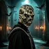 Realistic Latex Face Cushion Horror Skull Masque, Scary Halloween Hood Masque with Costume Accessories Stitched Texture, Creepy Accessory for Cosplay