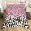 Purple Leopard Print Duvet Cover Color Bedding Set Three-Piece 3D Digital Printing Kit