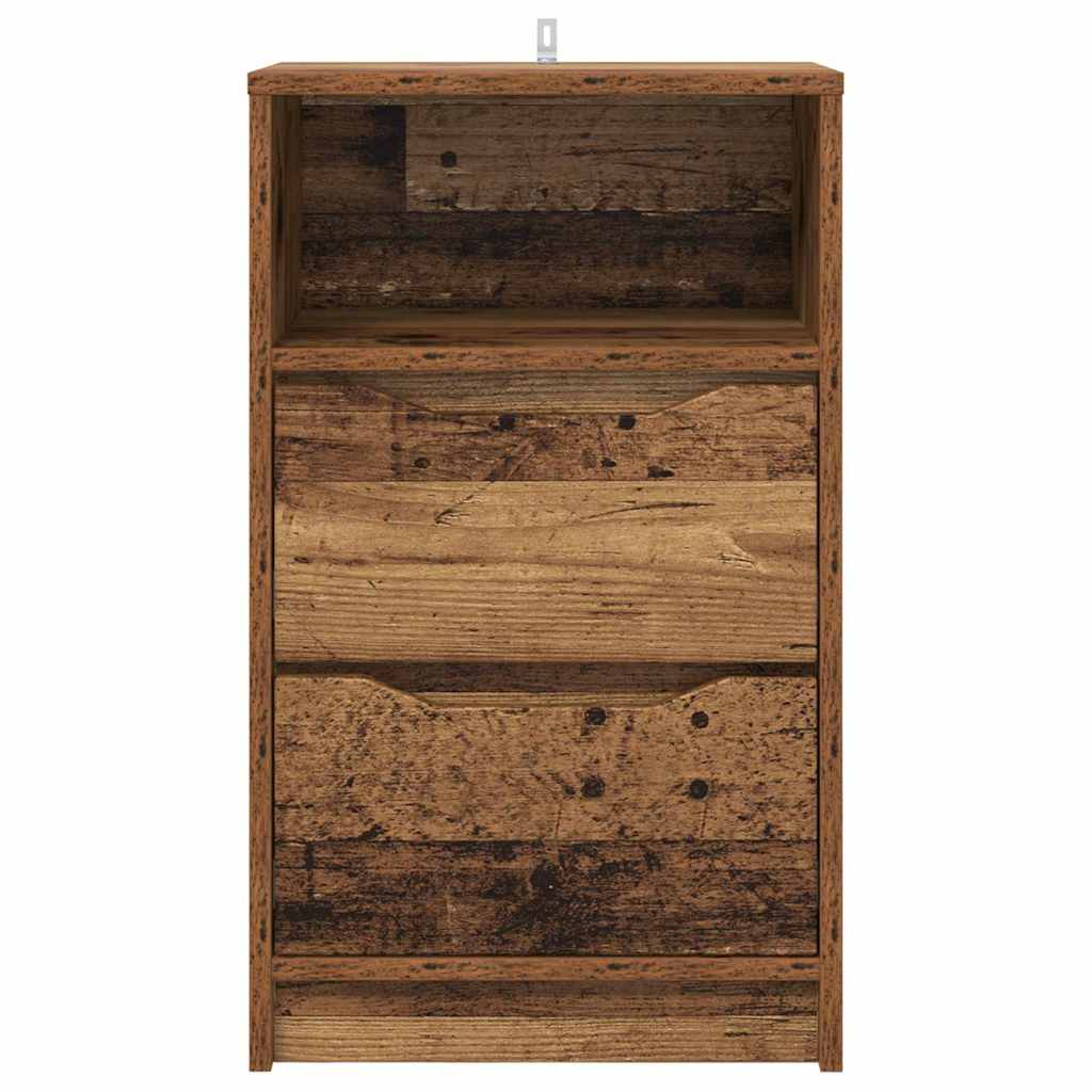 Nightstands 2 Pcs Reclaimed Wood Look 40 X 30 X 67 Cm Engineered Wood