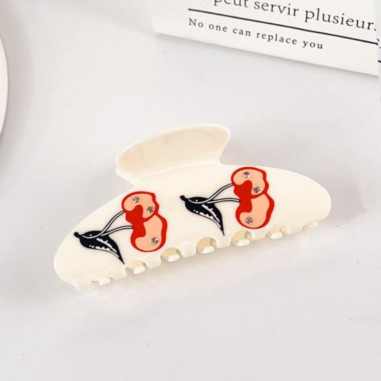 Cartoon Animal Pattern Hand-painted Design Ring Acrylic White 1 Pc