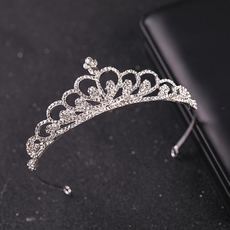 Silver Color Crystal Crown Tiara Rhinestone Prom Diadem Bridal Wedding Hair Accessories Jewelry Crown Tiara for Women Bride Gift