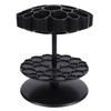 25 Hole Hair Brush Holder 360 Degree Rotating Detachable Base Salon Brush Storage Stand Organizer Black