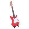 1:6 Electric Miniature Guitar 18cm Fine Details Environmental Beech Wood Guitar Model with Bracket