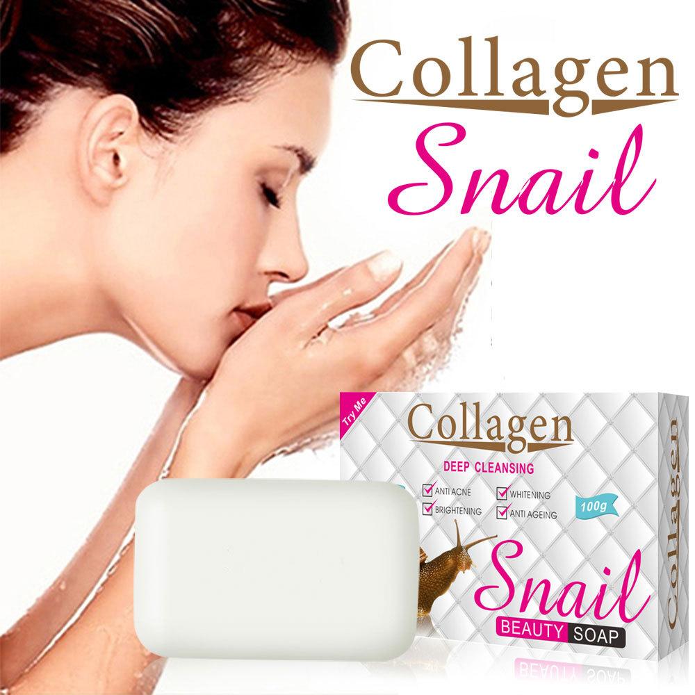 

Snail essence skin care soap, oil control, brightening, firming and cleaning soap