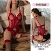 Erotic Underwear, Seductive Lace, Vest, Garter, Women's Gathering, No-take Off Pajamas, Flirting Set 8980