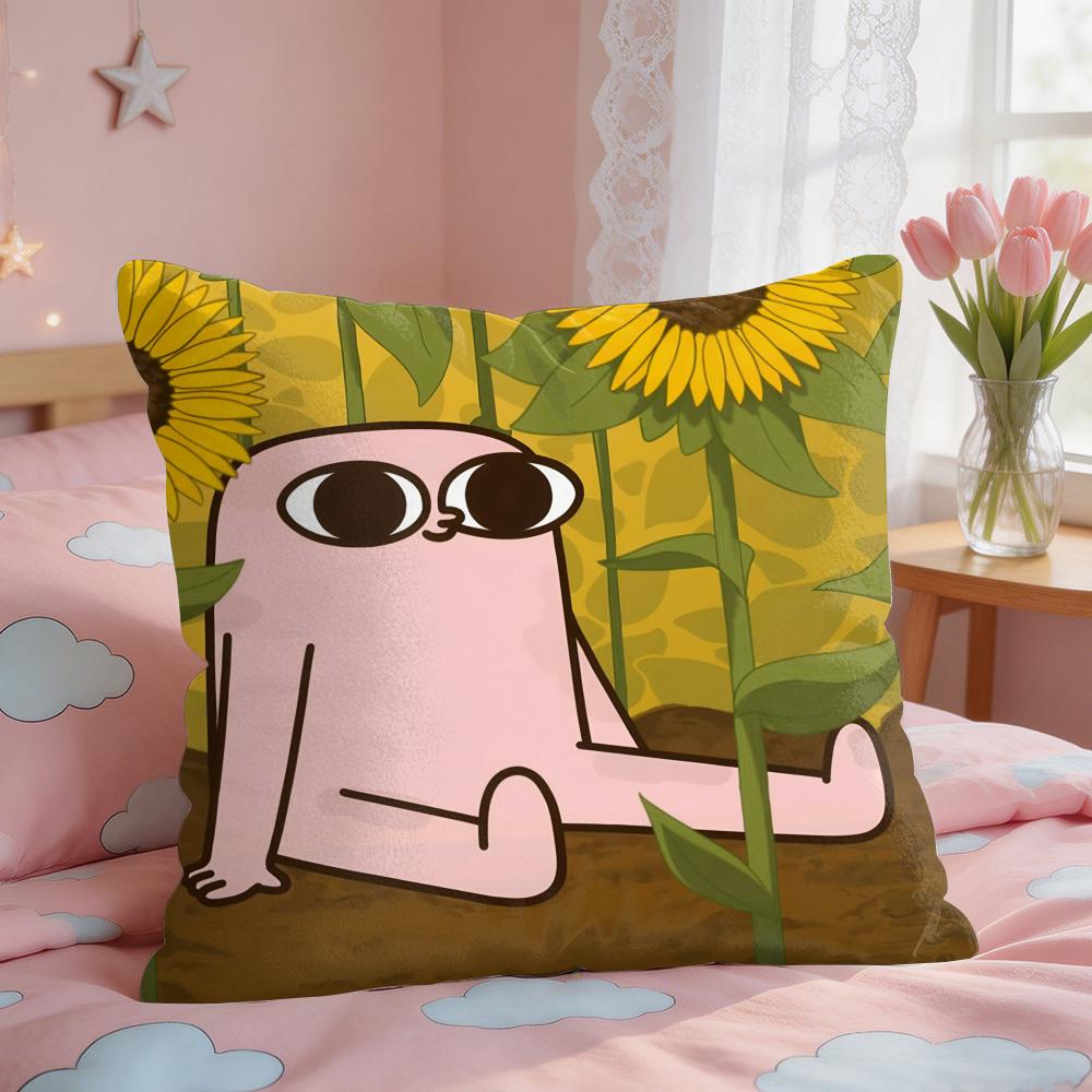 FUNNY Cartoon KKETNIPZ Cushion Cover Square Short Plush Pillow Case Living Room Sofa Home Decor Funda X