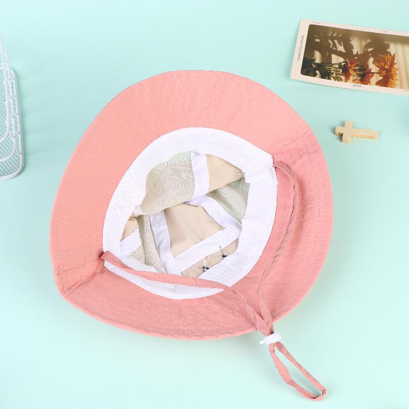 Cartoon Rabbit Baby Bucket Hat Summer Mesh Breathable Infant Girls Boys Fisherman Hats For Kids Outdoor Sunscreen Cap