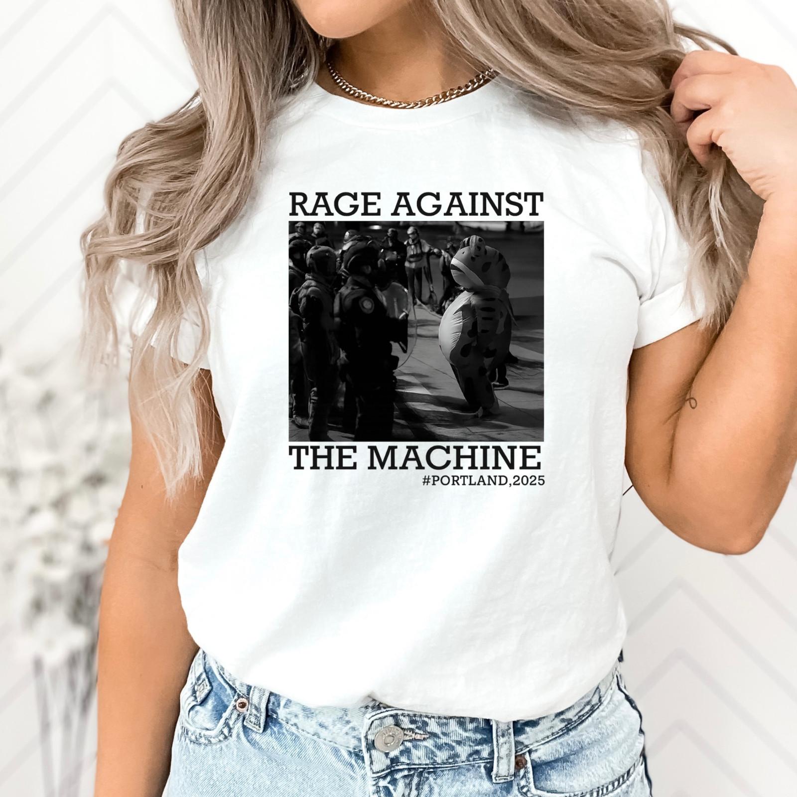 Rage Against the Machine Portland Frog Anti Fascism Adult Political T-Shirt 1 S