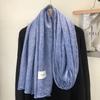 Super Soft and Plain Cotton and Linen Scarf for Women In Autumn and Winter Thin and Artistic Style Retro Warm Shawl Solid Color