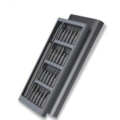 Zmart destornillador de precisión magnético caja de aluminio kit de 24 piezas, puntas,