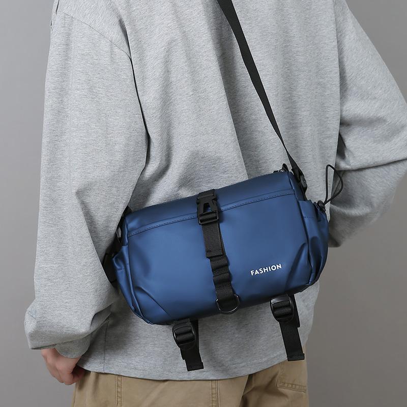 Casual Large Capacity Men's Crossbody Bag Outdoor Travel Nylon Material Water-Resistant Membrane Urban Minimalist Style