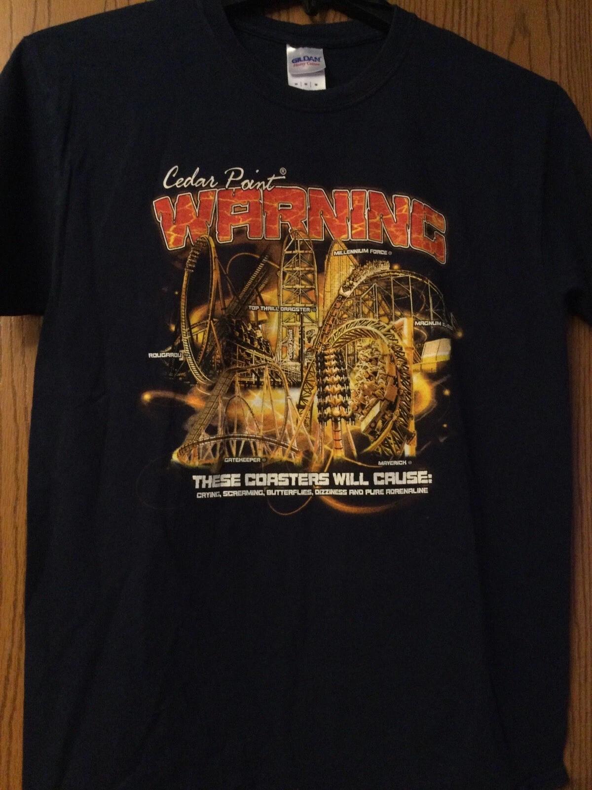 

Cedar Point - “Warning … “ - Blue Shirt - M 2XL