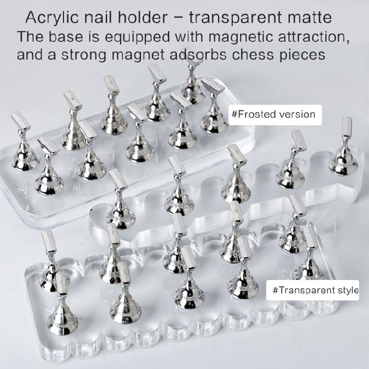 Acrylic Nails Art Practice Stand Magnetic Holder for Nail Tips Exercise Home Use