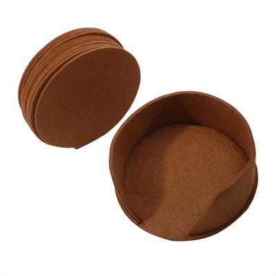 10Pcs 10cm Round Felt Coaster Dining Table Protector Pad With Holder Heat Resistant Cup Mat Coffee Tea  Drink Mug Placemat