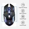 Wireless Rechargeable Gaming Mouse, 2.4G USB LED Optical Wireless Silent Mouse, Automatic Sleep, Ergonomic Handle, 3 Adjustable DPI for Mac/PC/Laptop