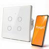Qoltec Smart Touch 2-Channel Light Switch | Wi-Fi | Timer | Tuya | Smart Life | Tempered Glass | White