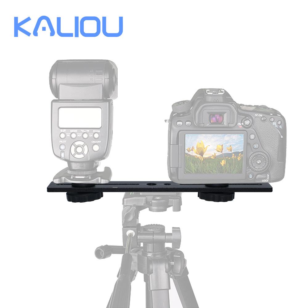 Tripod Mount with Long Horizontal Bar, Flash Hot Shoe, Multi-Position Phone Holder, and Fill Light Bracket
