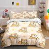3Pcs Cute Shiba Inu Bedding Set, Kawaii Shiba Puppies Pattern Print Duvet Cover + 2 Pillowcases, Dog Lover Decor