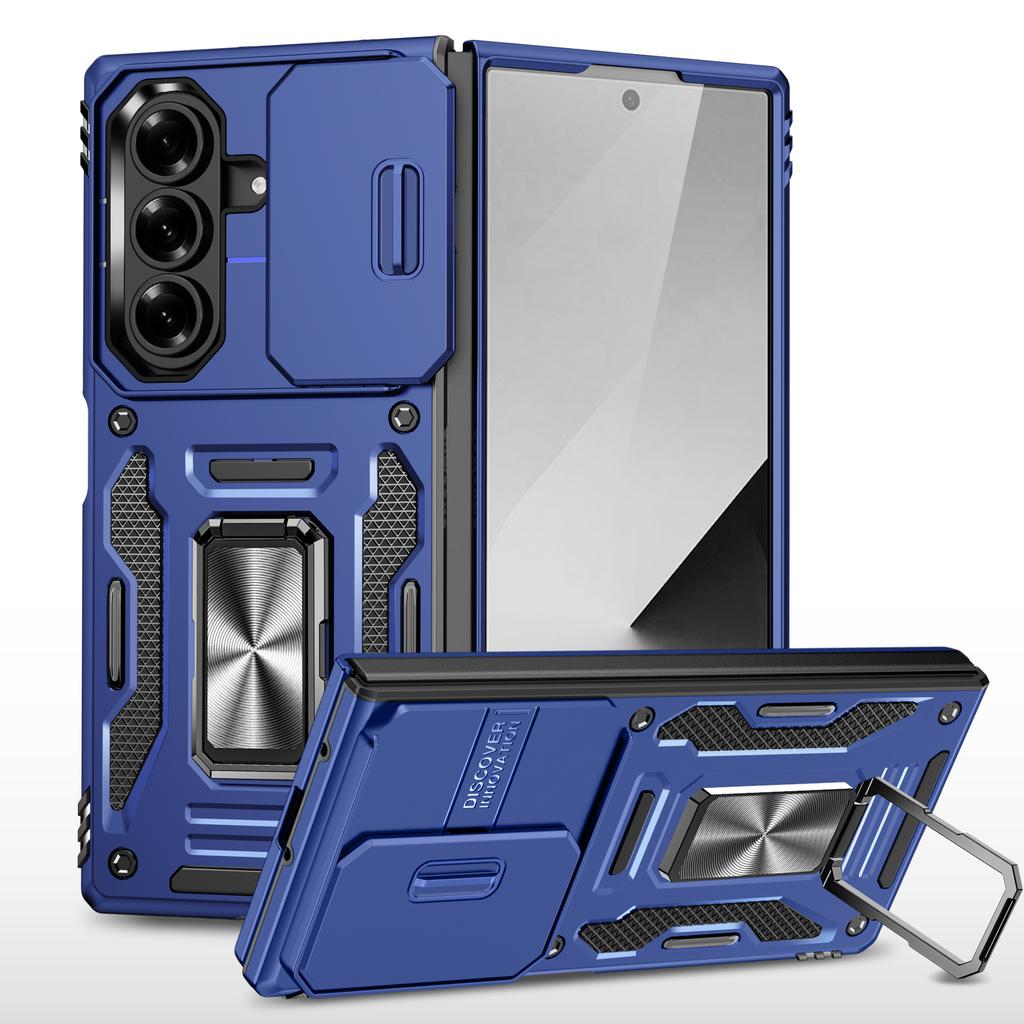 Cross-border application Samsung zfold7 mobile phone case all-inclusive ring bracket Z Fold8 push window two-in-one anti-drop case