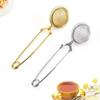 Practical Stainless Steel Tea Infuser Sphere Filter Ball Teaspoon Squeeze Creative Strainer Tea Drip Handle Seasoning Mesh