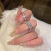 Gypsophila Titanium Steel Finger Rings Niche Design With Full Diamond Rings Gift For Couples Friends
