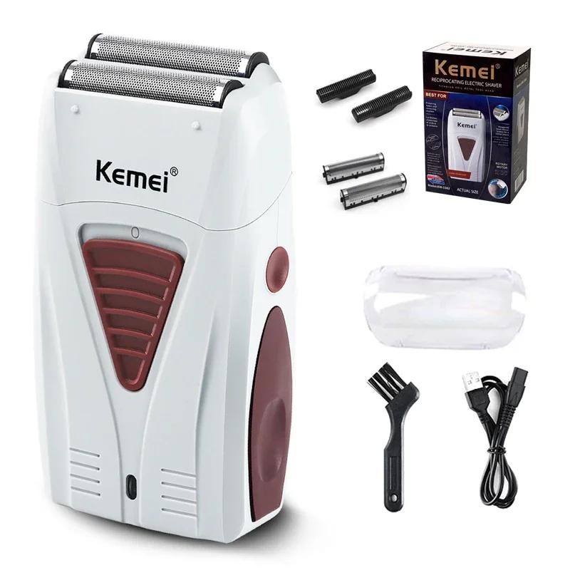

Kemei KM-3382, Лидер продаж, мужская бритва с двойными лезвиями, профессиональный триммер для волос, электробритва высокого качества для мужчин