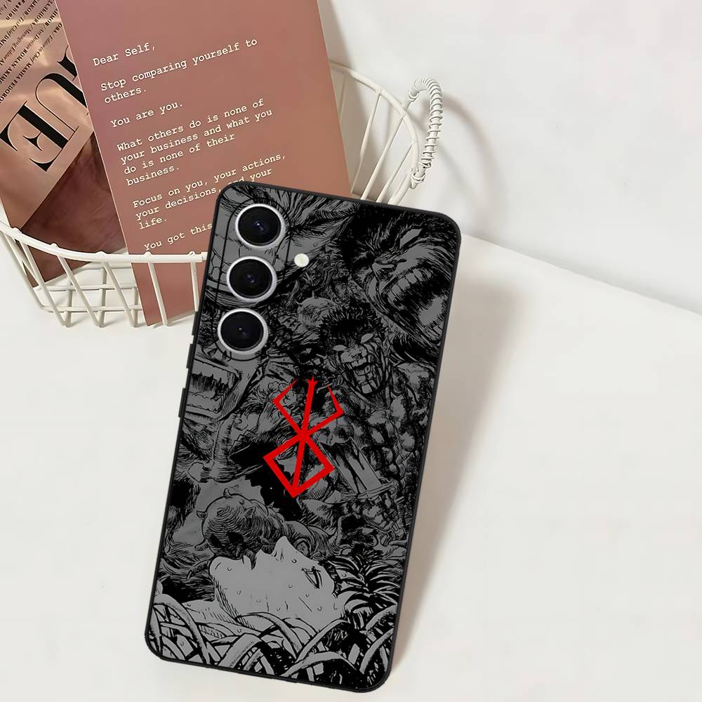 Berserk Guts Hot Anime Phone Case For Samsung S 24 Fe 25 Ultra Plus 20 Lite 21 30 22 23 24 22 Ultra 5G Fundas