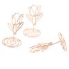 20pcs Place Card Holder Tulip Shape Exquisite Rose Gold Table Number Holders Table Card Holders Photo Holder for