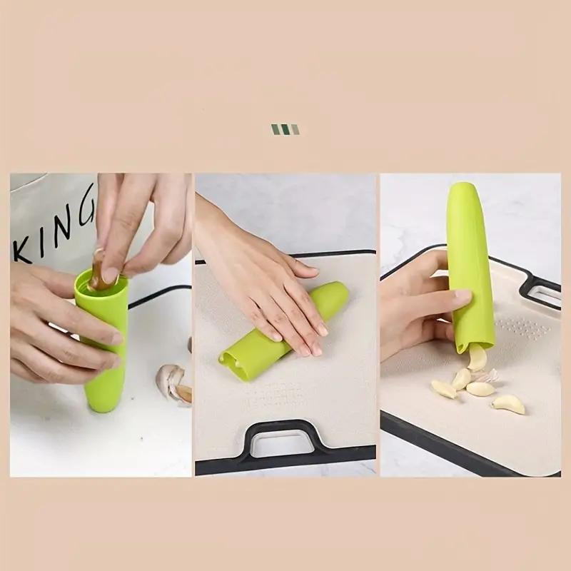 Garlic Peeler Silicone Quick Garlic Peeler Hand Rub Garlic Peel Kneading Roller Press Garlic Kernel Peel Garlic Kitchen Magic Tool