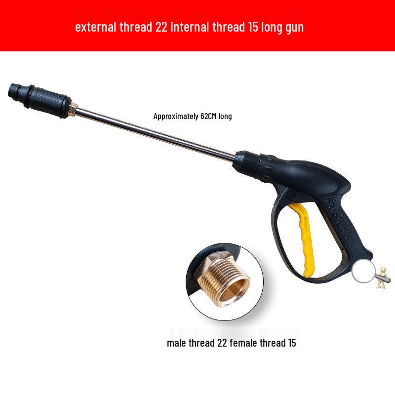 Stainless Steel High-Pressure Car Washer Hose Set with Nozzle