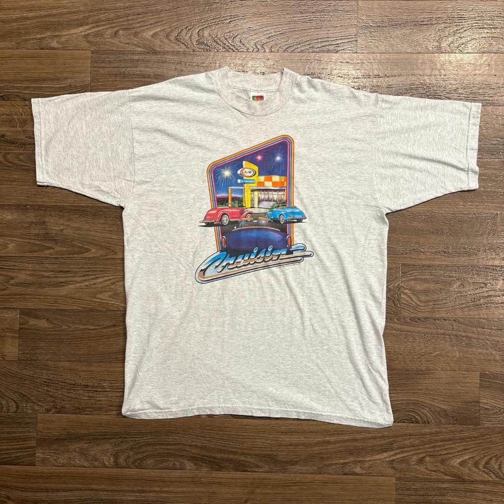 Y2K / Vintage 90's 1997 A&W Cruisin’ T-shirt Fruit of the Loom Retro Cars Tee XL
