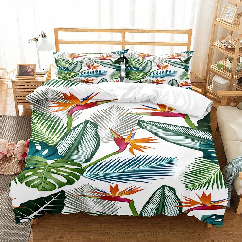 Japanese Duvet Cover Branch Of A Flourishing Sakura Tree Flowers Cherry Blossoms Spring Art Polyester Bedding Set Full/King Size