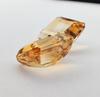 2 Pieces Emerald Cut Natural Citrine Faceted Gemstone, Loose 19.45 Carat Gemstone, 14x12x7 mm Size.