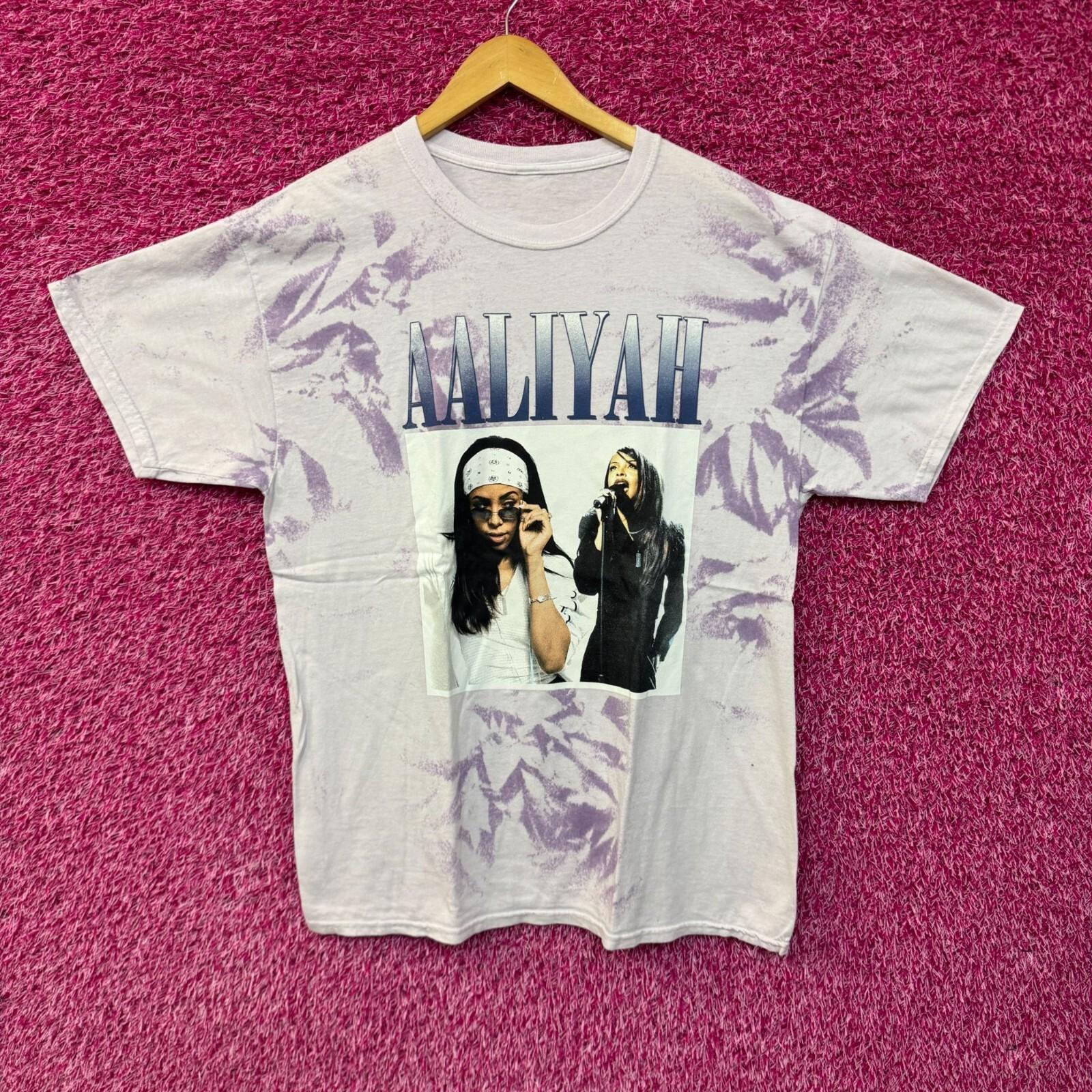 Aaliyah Queen of RNB Purple Tie Dye Tshirt size Large XL