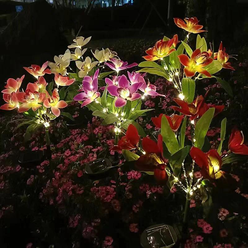 3/1Head LED Solar Simulation Sunflower Lights Garden Yard Lawn Night Lights Landscape Lamp Home Decoration Flower Light