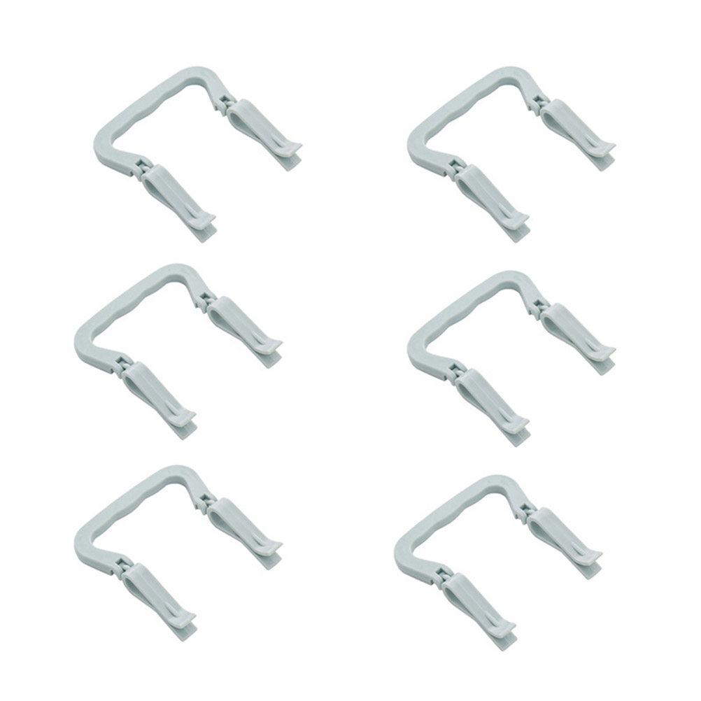 6Pcs Premium PP Trash Bag Clips Heavy Duty Non-Slip Grip for Trash Can Waste Bin Garbage Bag Holder Easy Clip Fix