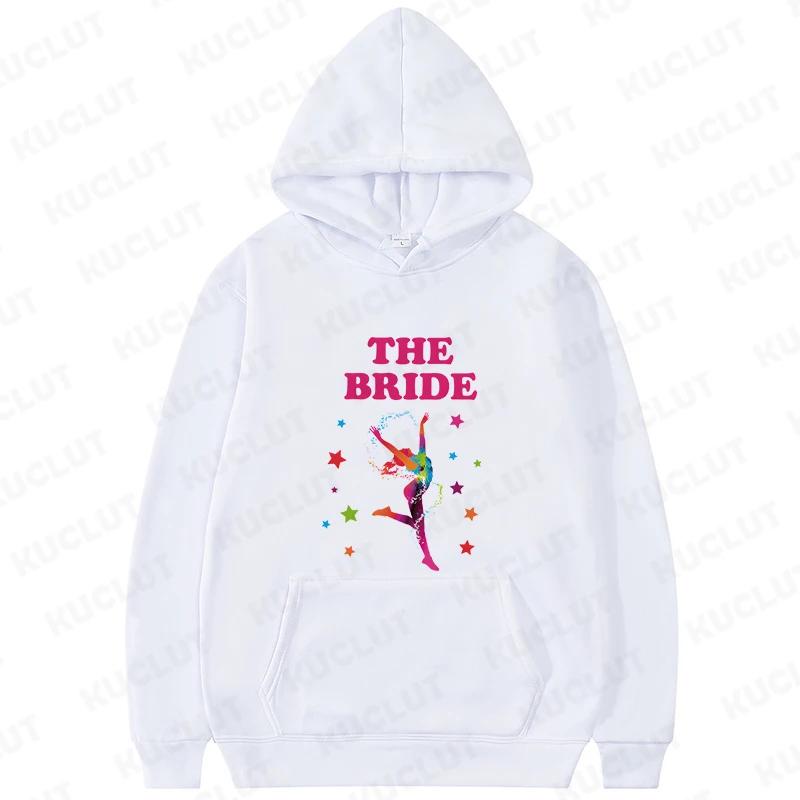 Dancing Queen Street Hoodie Fashion Team Bride Squad Sweatshirt Fleece Hooded Top Bachelorette Wedding Party Women Evjf Hoodies