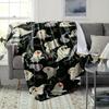 1pc humorous ghost theme pattern blanket, polyester fabric, machine washable, suitable for bedroom living room decoration