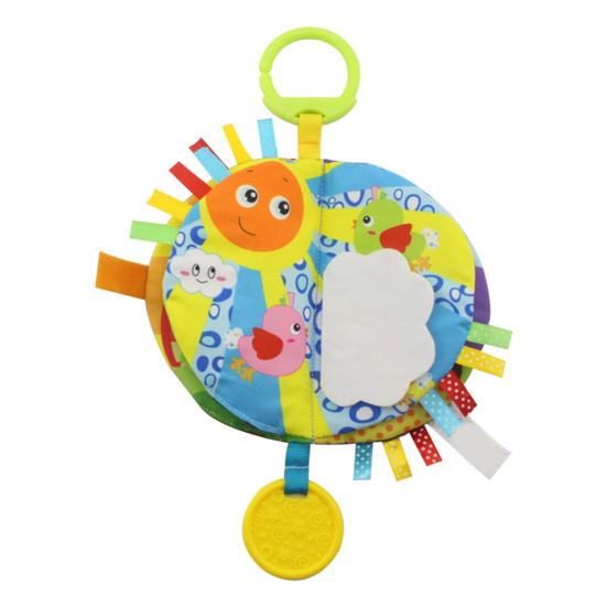 Early Learning Puslespill Leker Lovely Hengende Barn Myk Rangle Cloth Book Teether Toy Baby