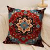 Persian Rug Pattern Cushion Cover Soft Plush Fabric Double-Sided Printed Sofa Cushion Cover For All Seasons Home Decor Gift